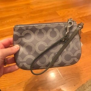 Coach grey clutch!!! BRAND NEW